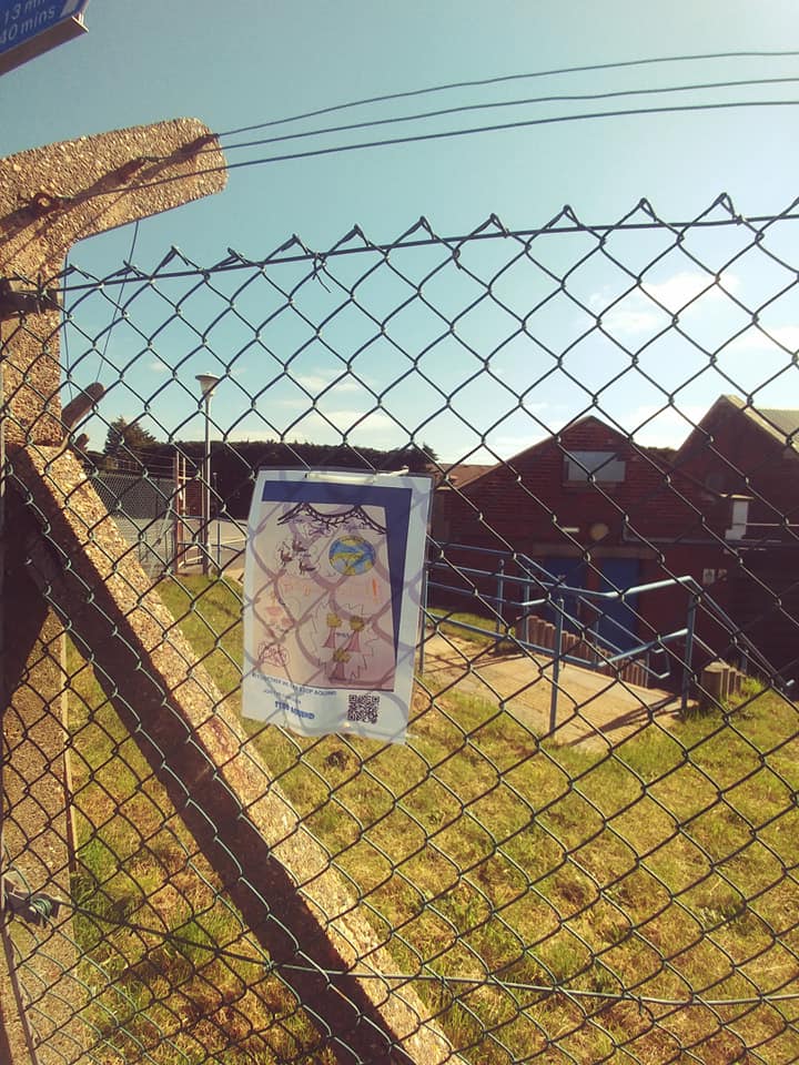 Children's Posters Line The Quind Interconnector Through Portsmouth to Raise Awareness