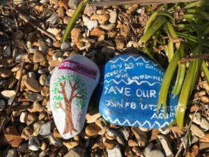 Let's Stop Aquind Kindness Rocks Project in Portsmouth