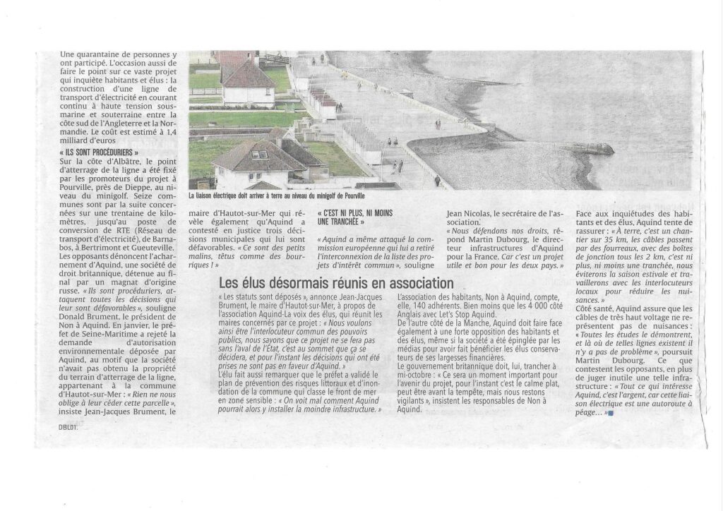 French Newspaper Article